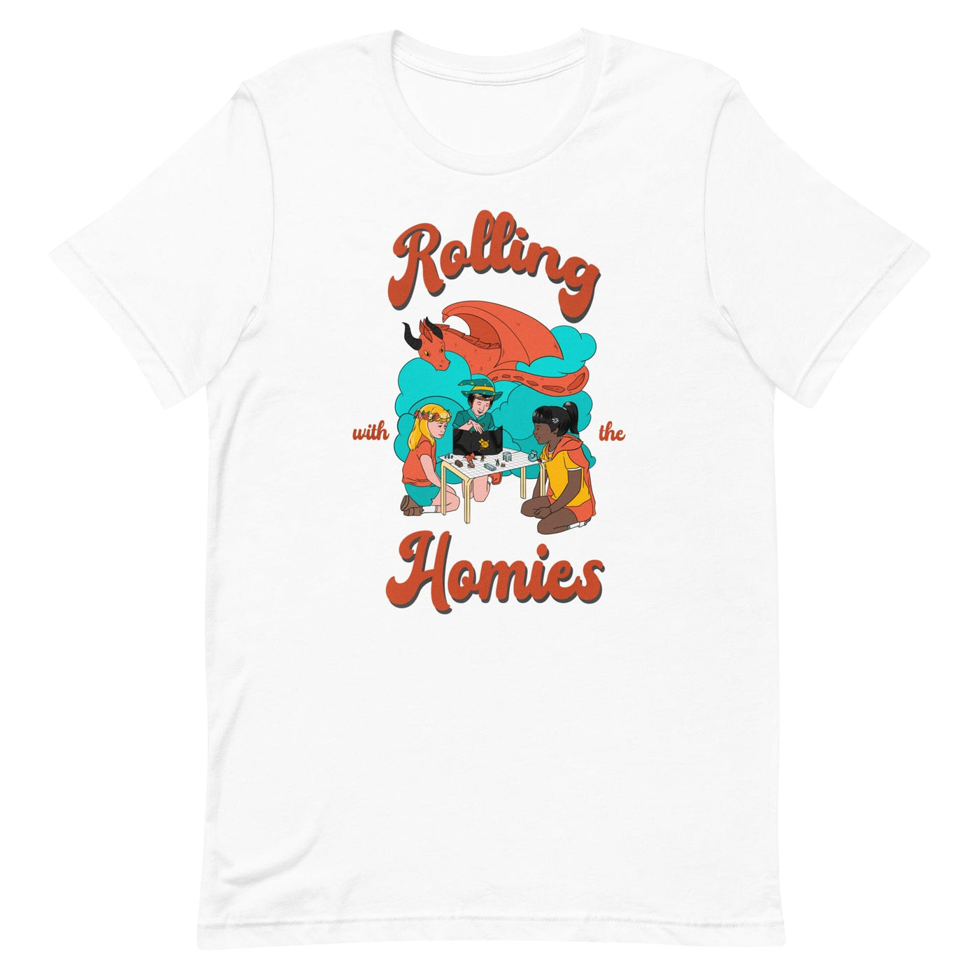 Rolling with the Homies | Unisex t-shirt | Retro Gaming Threads & Thistles Inventory White XS 