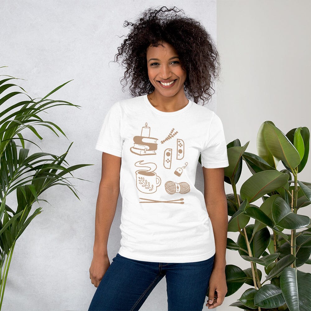 Cozy Hobbies | Unisex t-shirt | Cozy Gamer Threads & Thistles Inventory White XS 