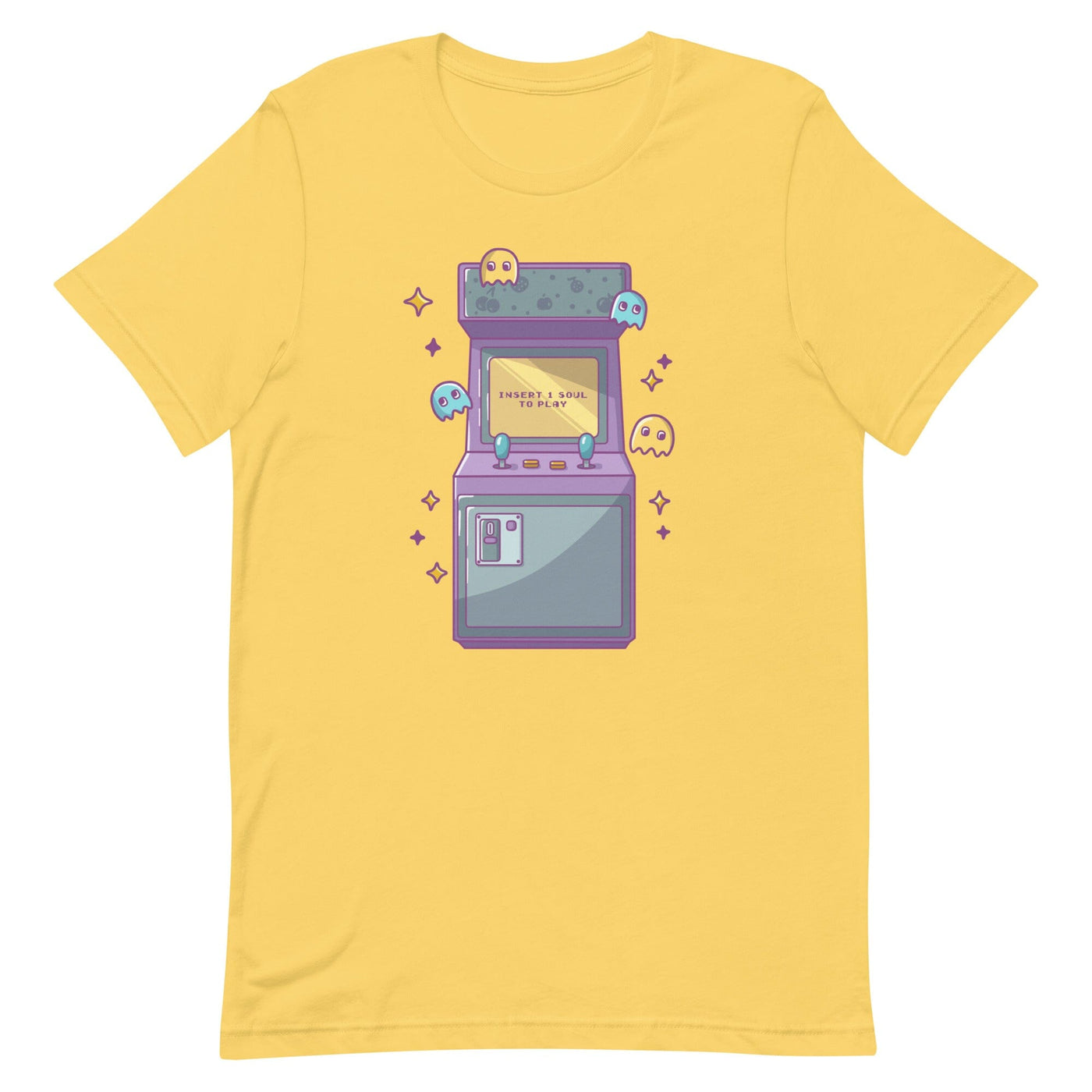 Insert 1 Soul to Play | Unisex t-shirt | Retro Gaming Threads & Thistles Inventory Yellow S 
