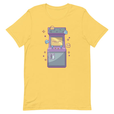 Insert 1 Soul to Play | Unisex t-shirt | Retro Gaming Threads & Thistles Inventory Yellow S 