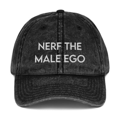 Nerf the Male Ego | Vintage Denim Cap Threads and Thistles Inventory Black 