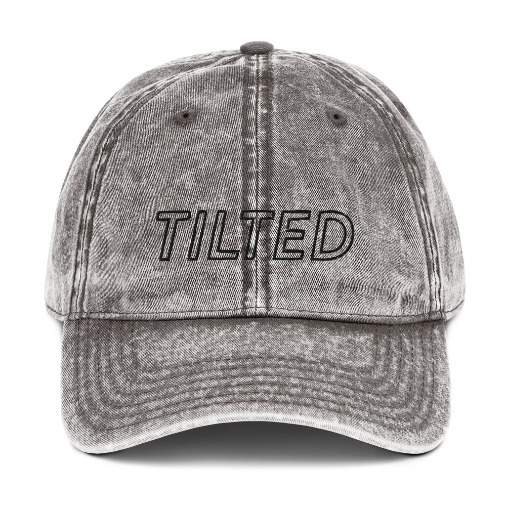 Tilted | Vintage Denim Cap Threads and Thistles Inventory Charcoal Grey 