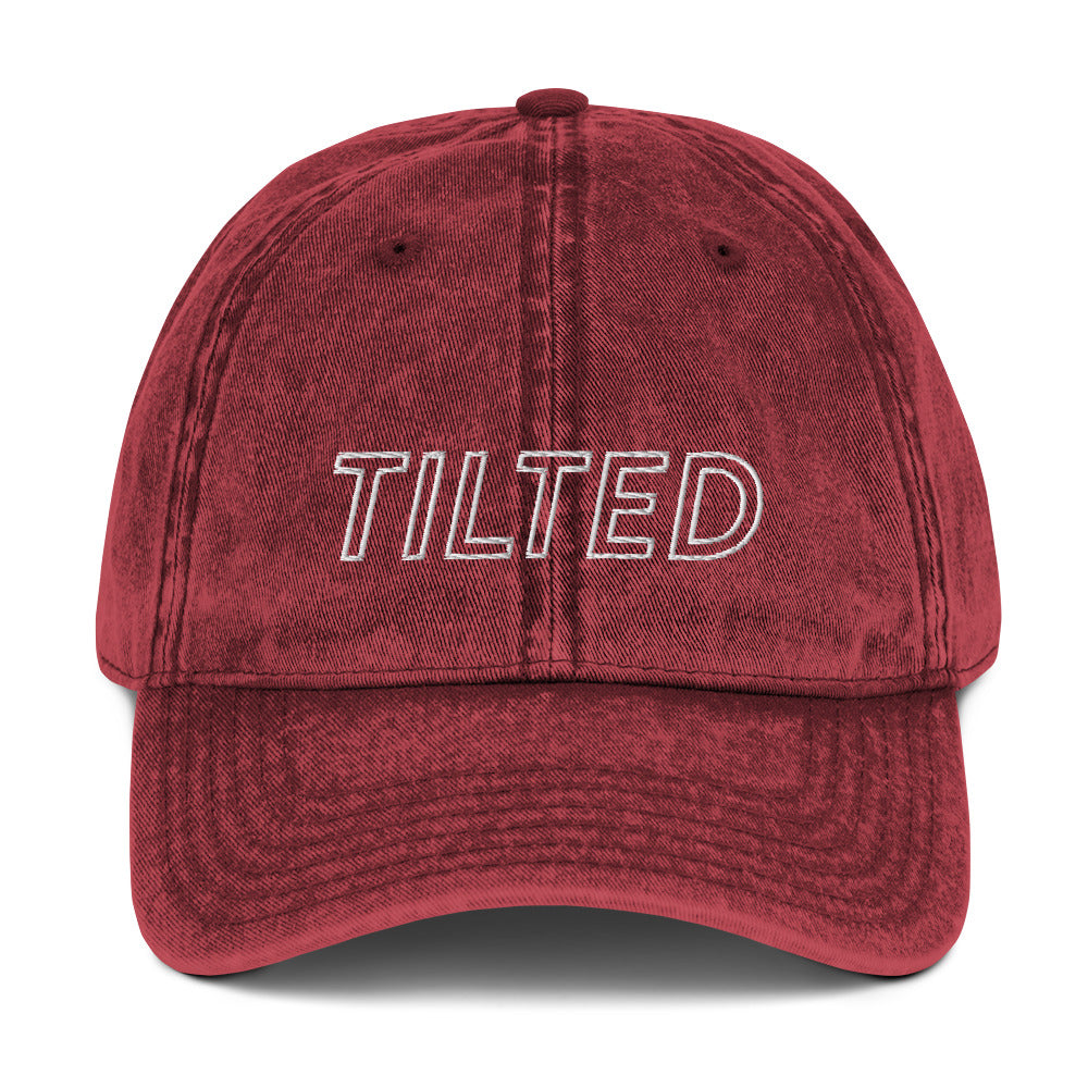 Tilted | Vintage Denim Cap Threads and Thistles Inventory Maroon 