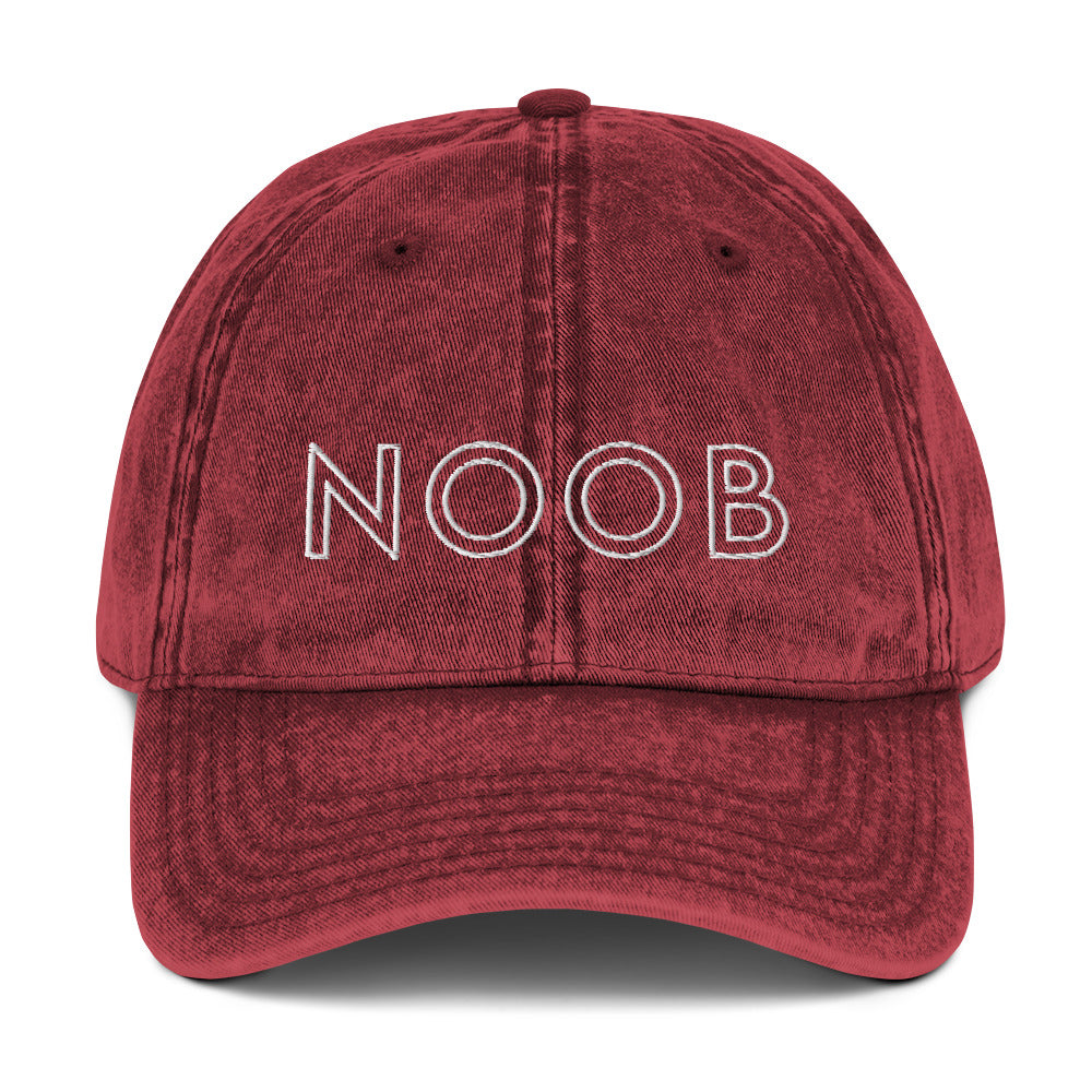 Noob | Vintage Denim Cap Threads and Thistles Inventory Maroon 