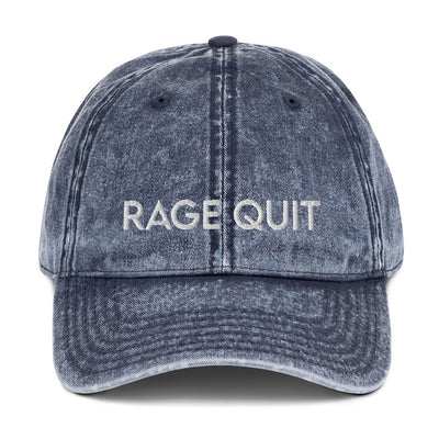 Rage Quit | Vintage Denim Cap Threads and Thistles Inventory Navy 