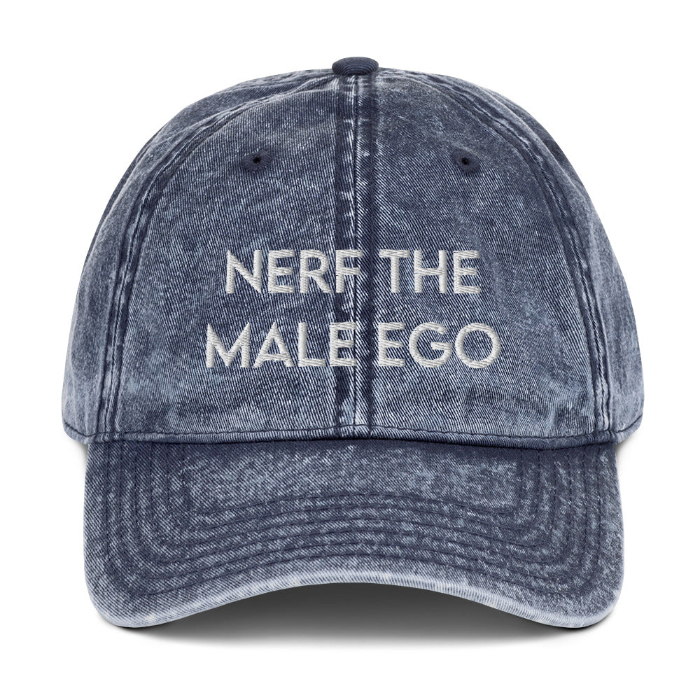Nerf the Male Ego | Vintage Denim Cap Threads and Thistles Inventory Navy 