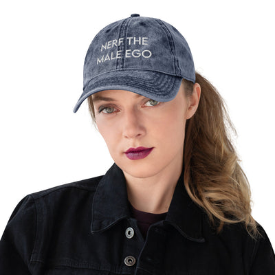 Nerf the Male Ego | Vintage Denim Cap Threads and Thistles Inventory 