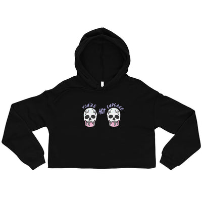 You're Hot Cupcake | Crop Hoodie | League of Legends Threads and Thistles Inventory Black S 
