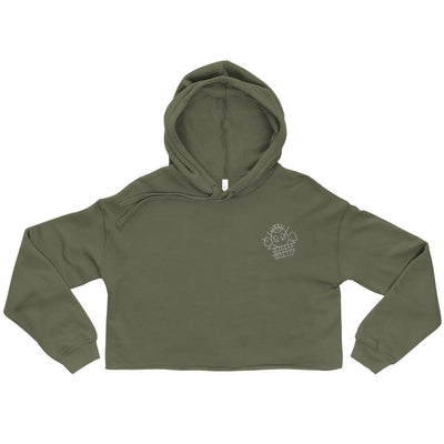 Jinx Monkey | Crop Hoodie | League of Legends Threads and Thistles Inventory Military Green S 