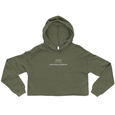 Good Game, Gorgeous | Crop Hoodie Threads and Thistles Inventory Military Green S 