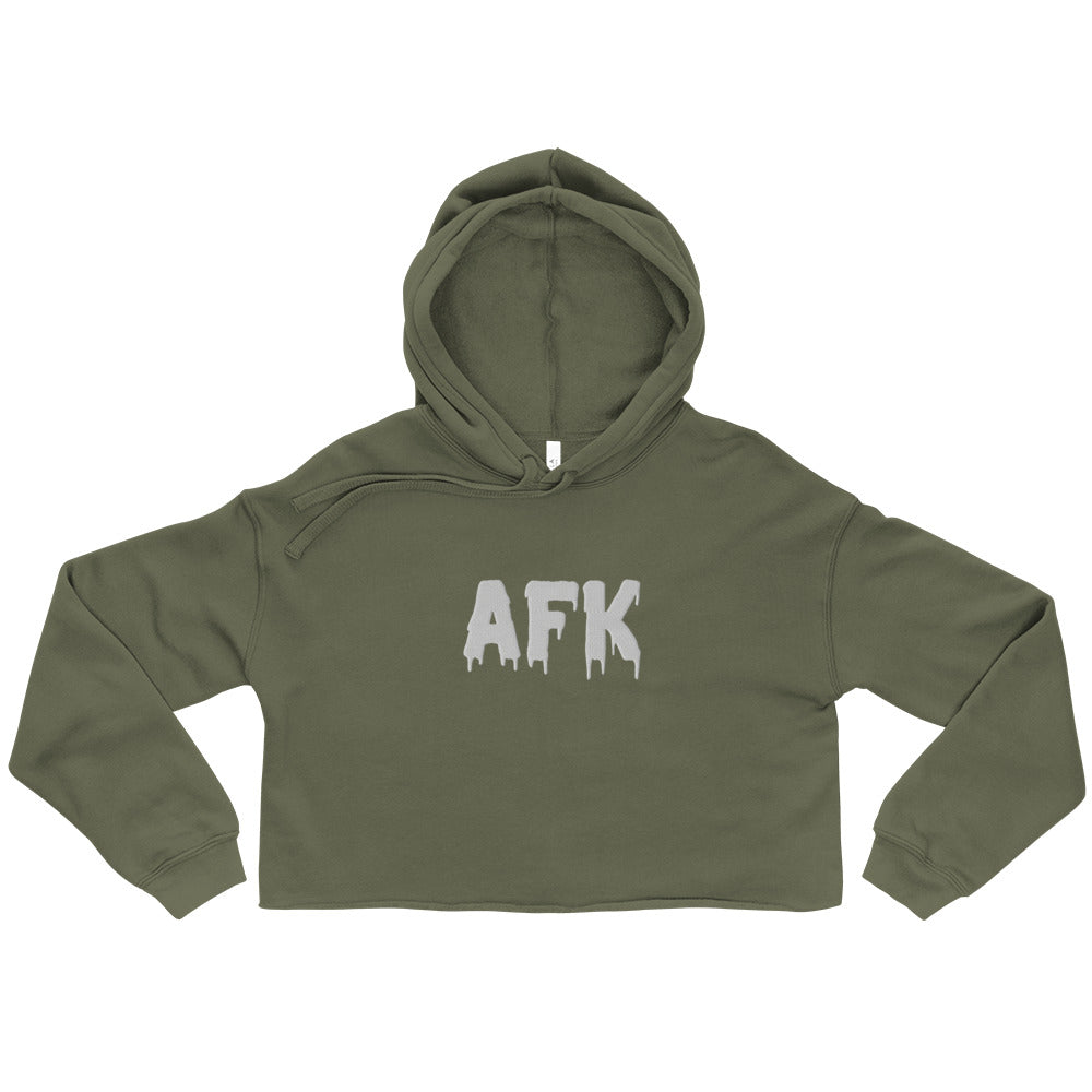 AFK | Fall Crop Hoodie Threads & Thistles Inventory Military Green S 